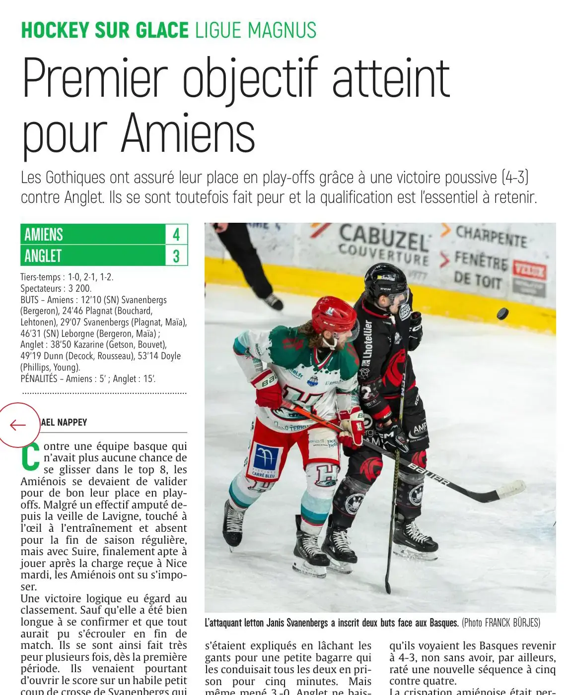 Hockey gothiques amiens anglet