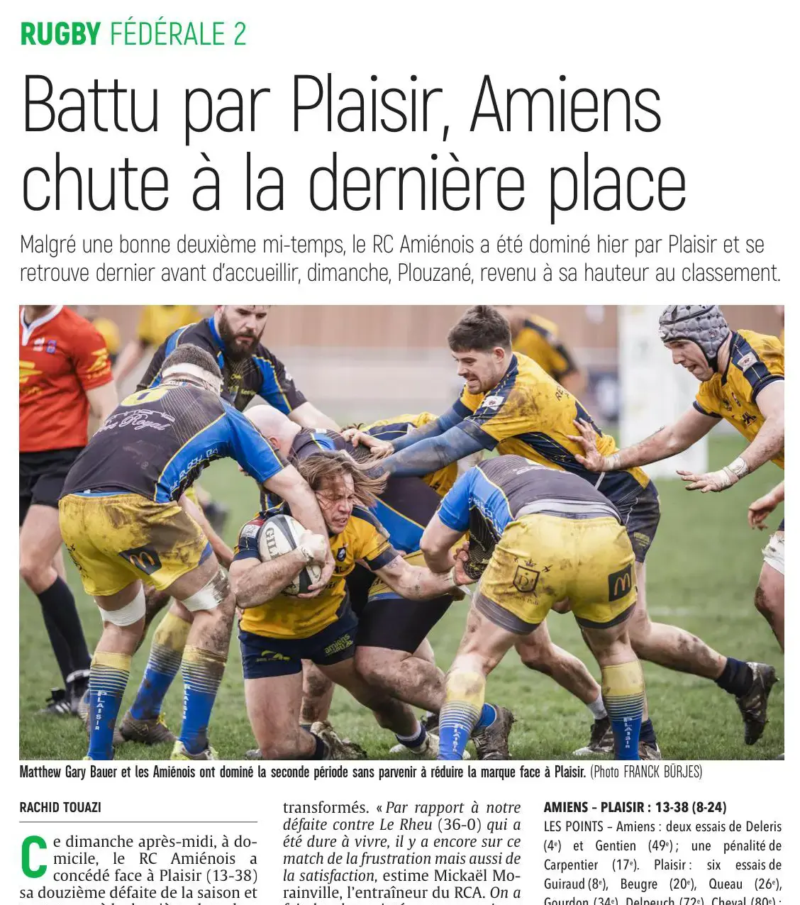 Match rugby rcamiens plaisir