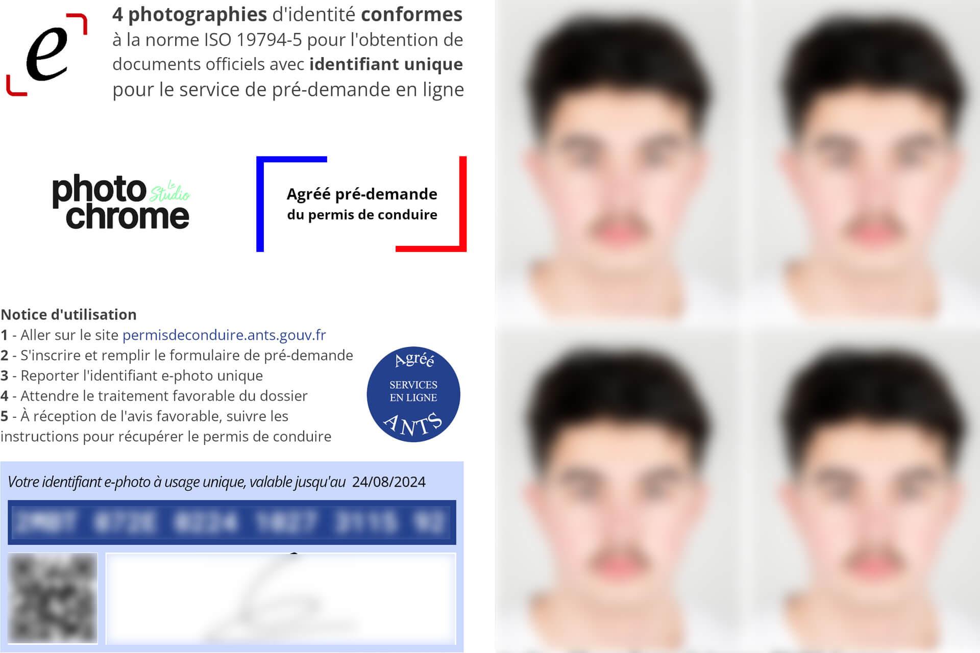 Photo d'identité pour permis de conduire (ephoto)