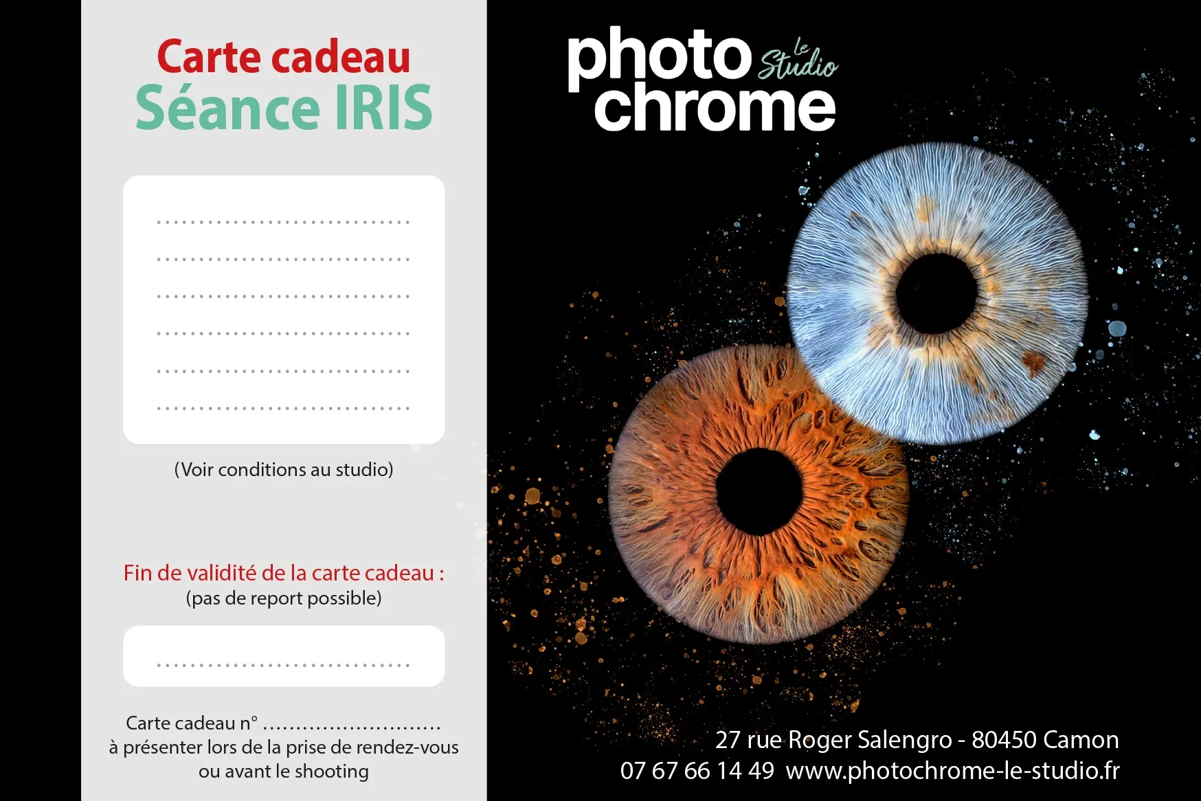 Photo iris amiens carte cadeau